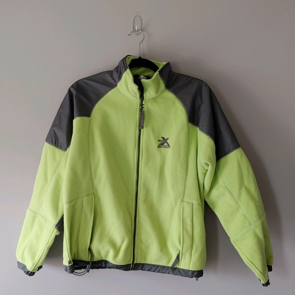 Zero Xposure Medium Bright Green Fleece Jacket with Elastic Waist